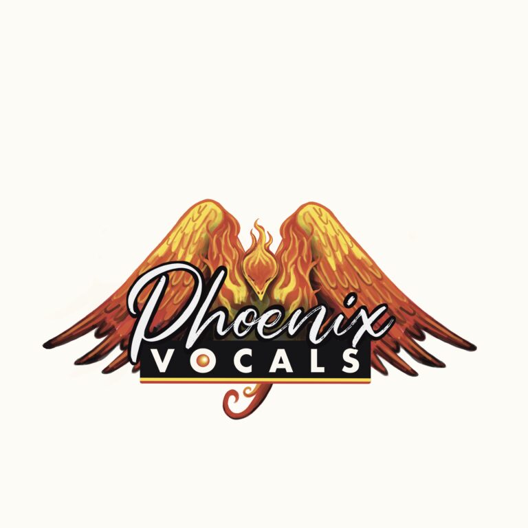 Phoenix Vocals logo wit